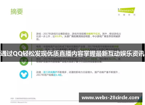 通过QQ轻松发现优质直播内容掌握最新互动娱乐资讯